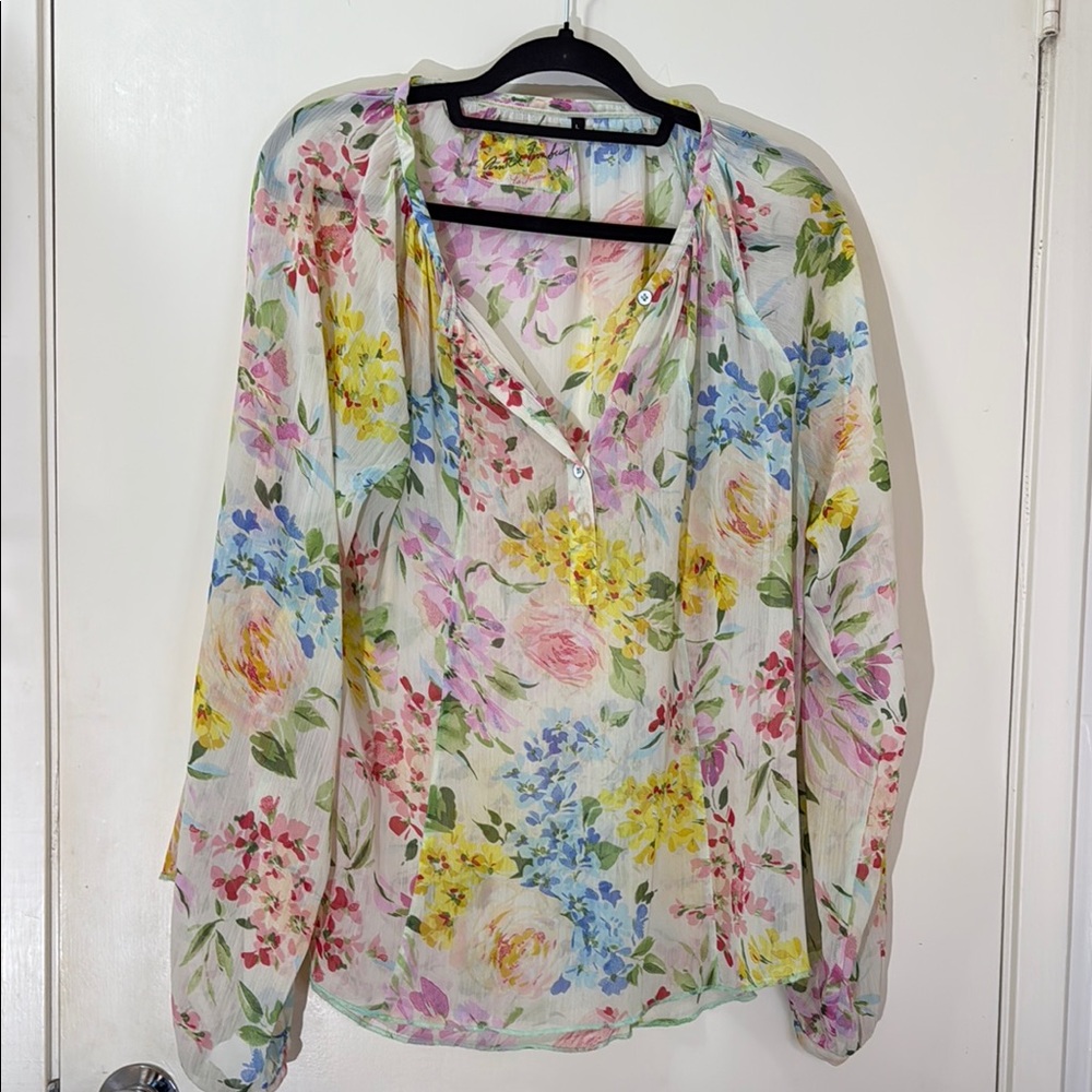 Floral Sheer Summer Blouse